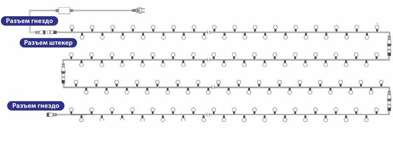 Схема уличной гирлянды